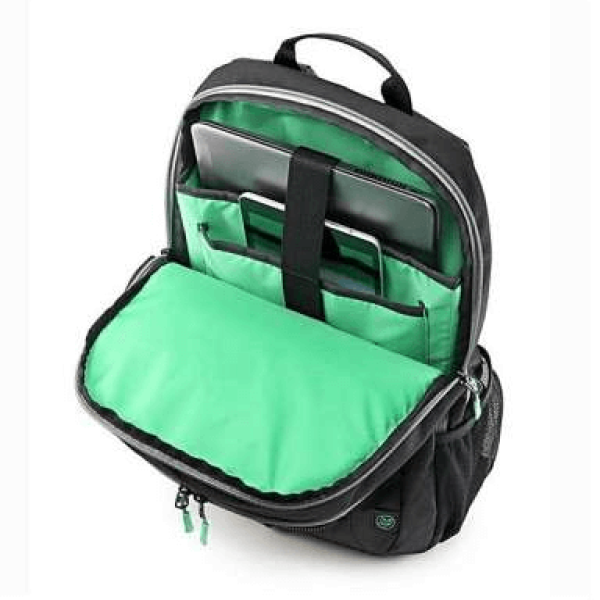HP 15.6" Active Backpack - Black/Mint Green - 1LU22AA